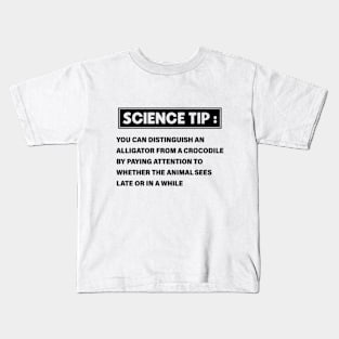 Science Tip Funny Crocodile Alligator Kids T-Shirt